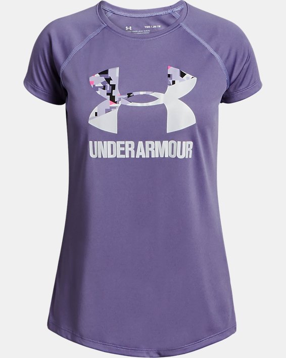 Under Armor Girls Multiplex Logo Short Sleeve T-Shirt 
